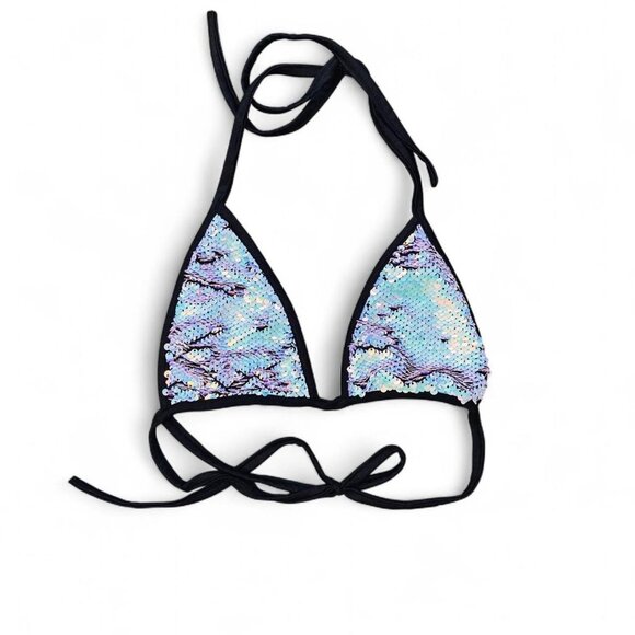 sequin triangle bikini top - Picture 1 of 4